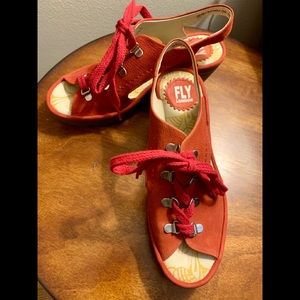 Fly London Red Sandals size 7